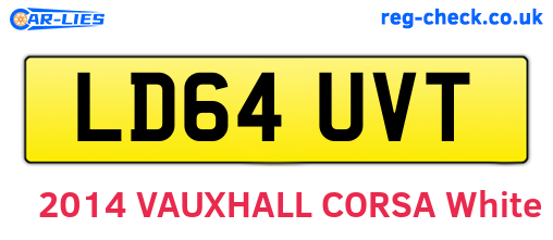 LD64UVT are the vehicle registration plates.