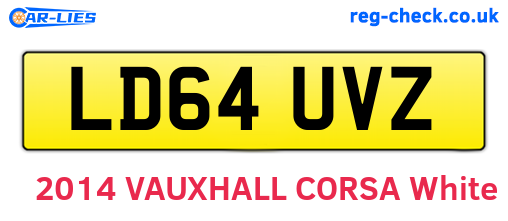 LD64UVZ are the vehicle registration plates.