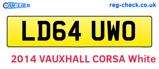 LD64UWO are the vehicle registration plates.