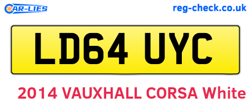 LD64UYC are the vehicle registration plates.