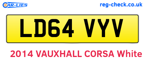 LD64VYV are the vehicle registration plates.