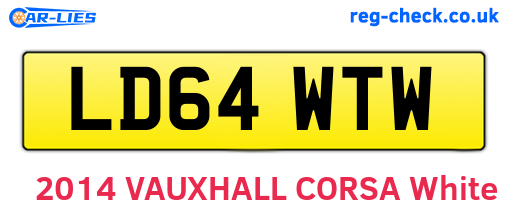 LD64WTW are the vehicle registration plates.