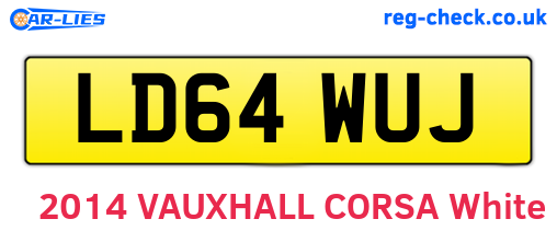 LD64WUJ are the vehicle registration plates.