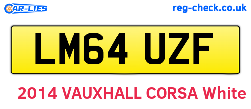 LM64UZF are the vehicle registration plates.