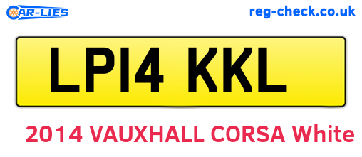 LP14KKL are the vehicle registration plates.