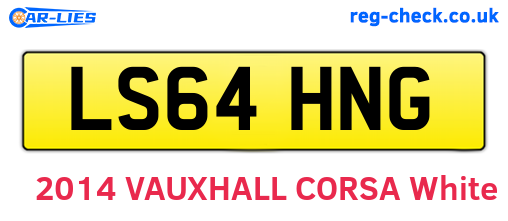 LS64HNG are the vehicle registration plates.