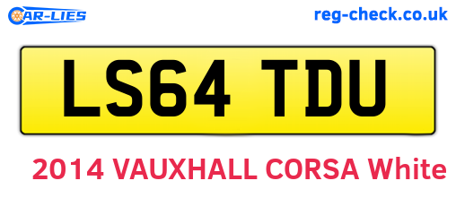 LS64TDU are the vehicle registration plates.
