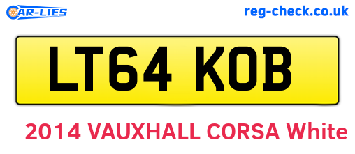 LT64KOB are the vehicle registration plates.