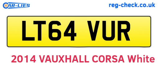 LT64VUR are the vehicle registration plates.