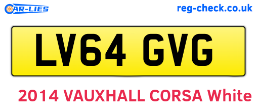 LV64GVG are the vehicle registration plates.