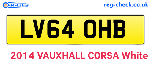 LV64OHB are the vehicle registration plates.