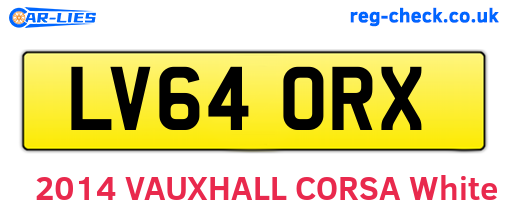 LV64ORX are the vehicle registration plates.