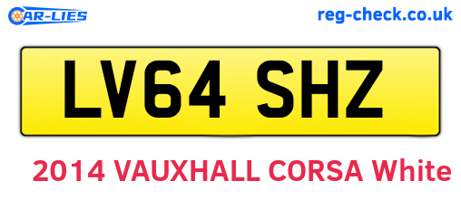 LV64SHZ are the vehicle registration plates.