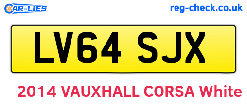 LV64SJX are the vehicle registration plates.