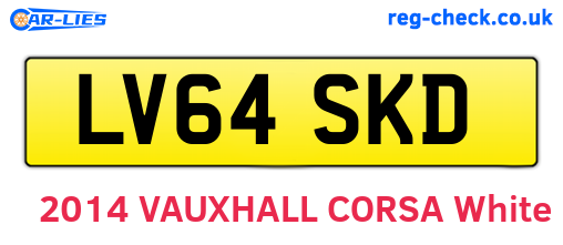 LV64SKD are the vehicle registration plates.
