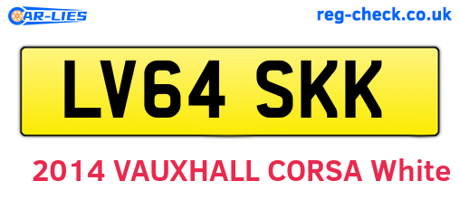 LV64SKK are the vehicle registration plates.
