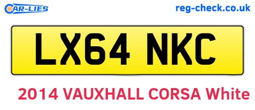 LX64NKC are the vehicle registration plates.