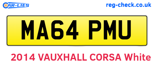 MA64PMU are the vehicle registration plates.