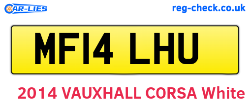MF14LHU are the vehicle registration plates.