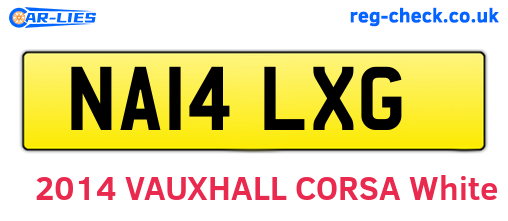 NA14LXG are the vehicle registration plates.