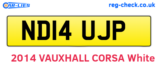 ND14UJP are the vehicle registration plates.