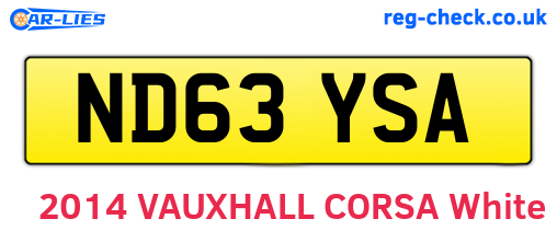 ND63YSA are the vehicle registration plates.