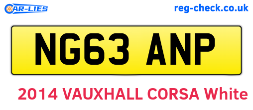 NG63ANP are the vehicle registration plates.