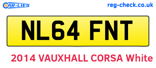 NL64FNT are the vehicle registration plates.