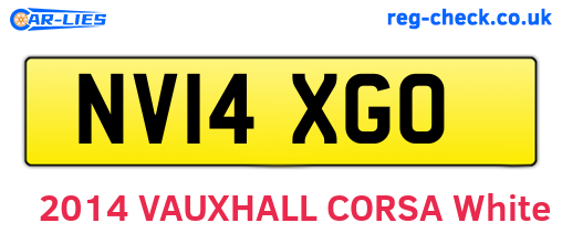 NV14XGO are the vehicle registration plates.