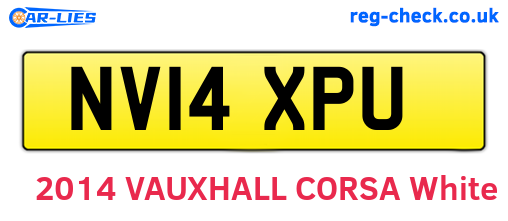 NV14XPU are the vehicle registration plates.