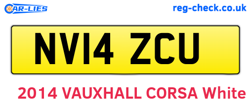 NV14ZCU are the vehicle registration plates.