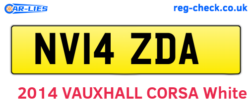 NV14ZDA are the vehicle registration plates.