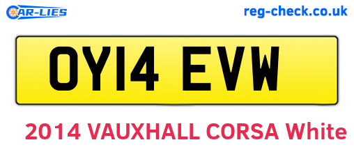 OY14EVW are the vehicle registration plates.