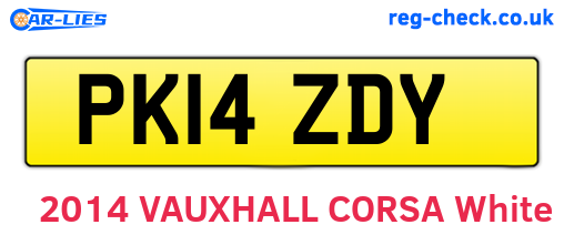 PK14ZDY are the vehicle registration plates.