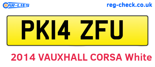 PK14ZFU are the vehicle registration plates.