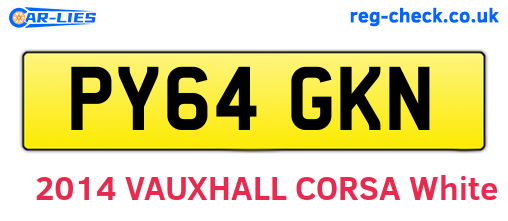 PY64GKN are the vehicle registration plates.