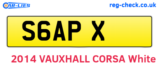 S6APX are the vehicle registration plates.