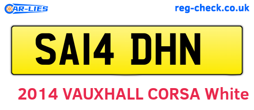 SA14DHN are the vehicle registration plates.