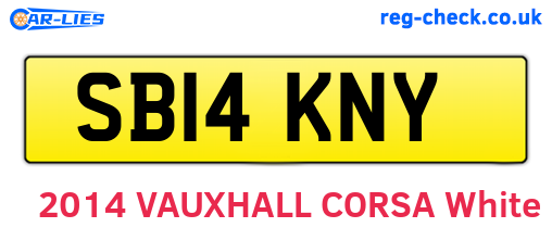 SB14KNY are the vehicle registration plates.