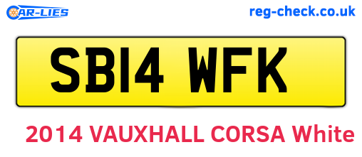 SB14WFK are the vehicle registration plates.