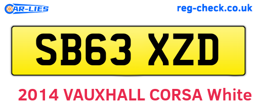 SB63XZD are the vehicle registration plates.