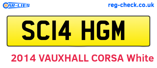 SC14HGM are the vehicle registration plates.