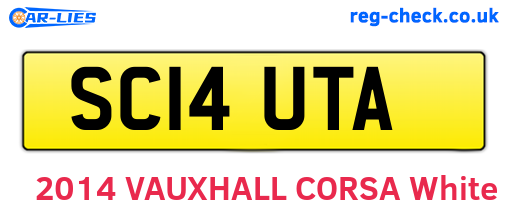 SC14UTA are the vehicle registration plates.