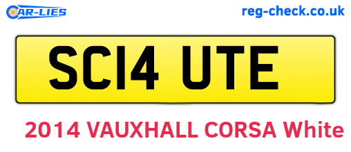 SC14UTE are the vehicle registration plates.