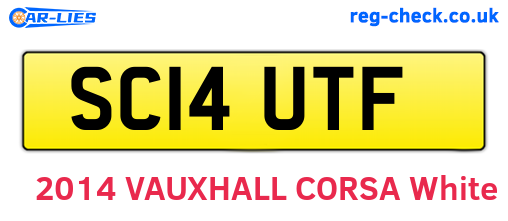 SC14UTF are the vehicle registration plates.