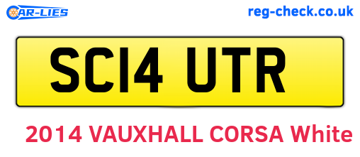 SC14UTR are the vehicle registration plates.