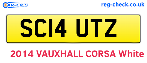 SC14UTZ are the vehicle registration plates.