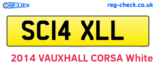 SC14XLL are the vehicle registration plates.