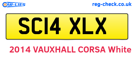 SC14XLX are the vehicle registration plates.