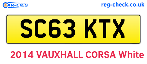 SC63KTX are the vehicle registration plates.